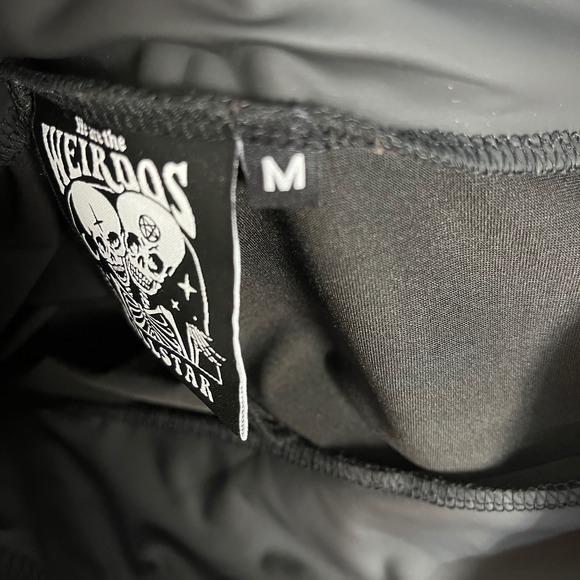 Killstar  Matte Vinyl Leggings With Studs And Gothic Cross‎ Inset Size M - Picture 5 of 7